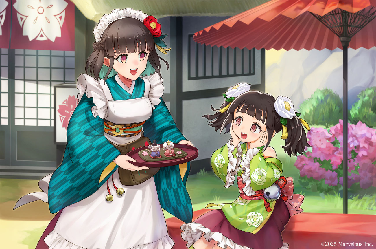Iroha and Suzu Illustration from Rune Factory: Guardians of Azuma