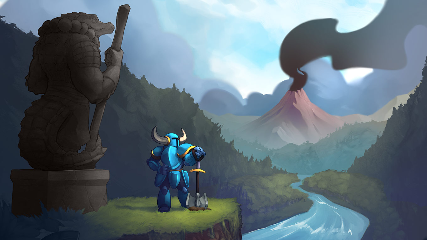Shovel Knight Splash Artwork from Rivals of Aether