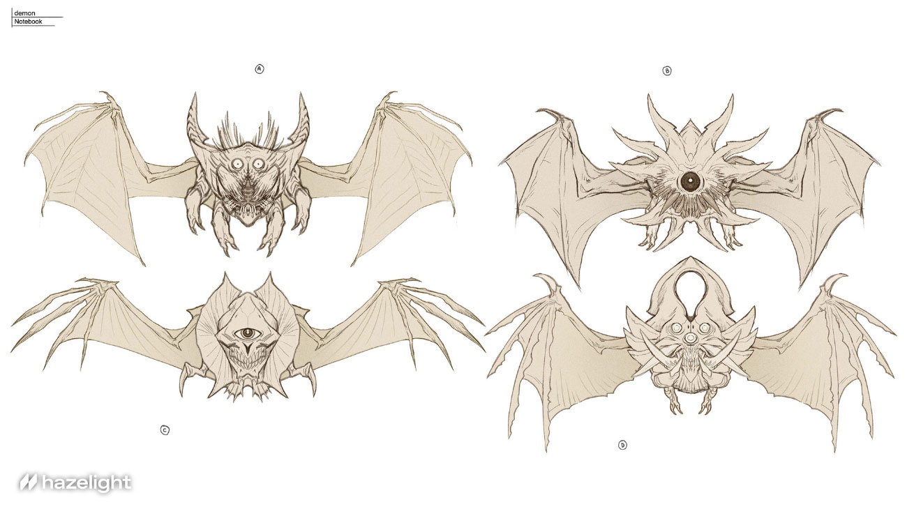 Demon Sketches from Split Fiction