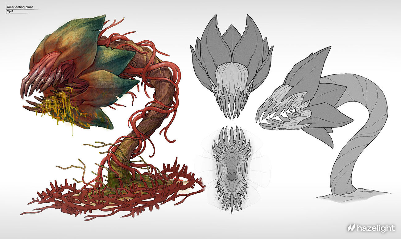 Meat Eating Plant Concept Art from Split Fiction