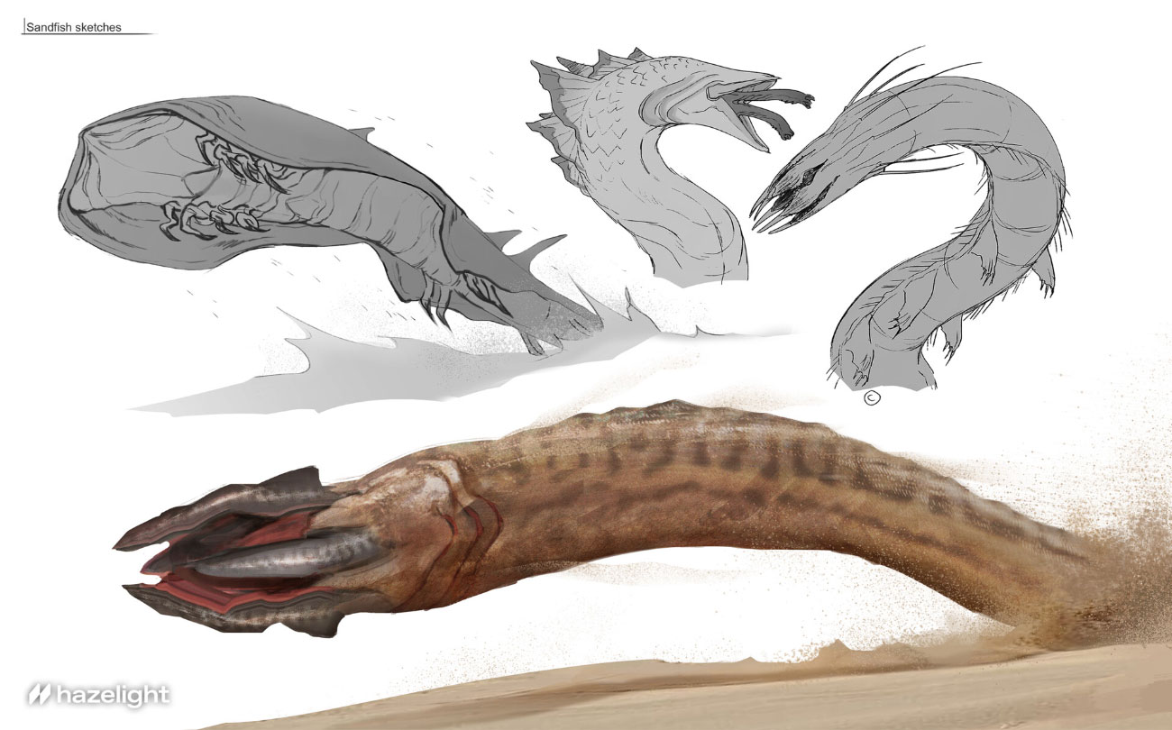 Sandfish Sketches from Split Fiction