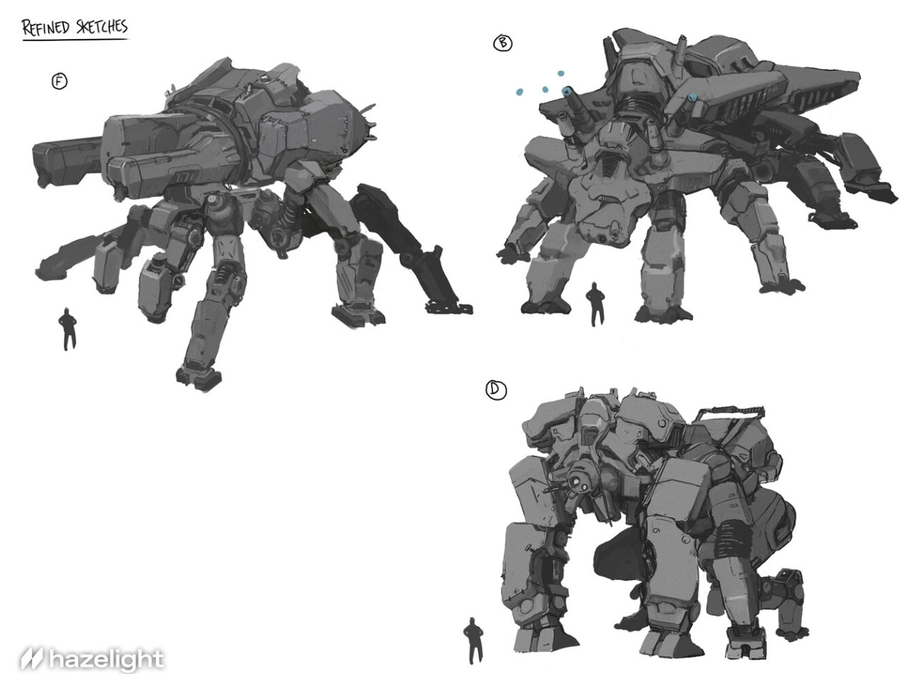Test Chamber Boss Sketches from Split Fiction