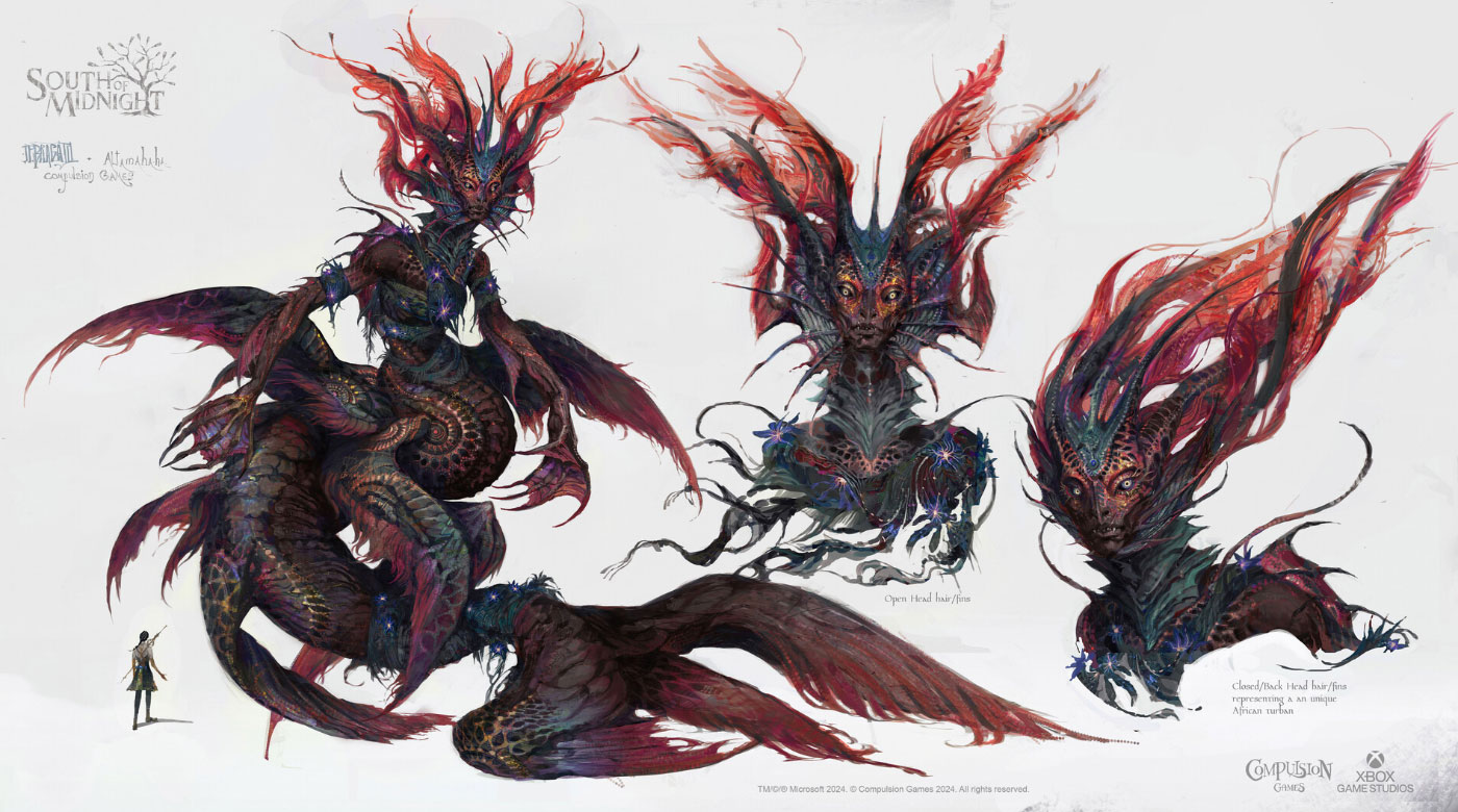 Altamaha-ha Concept Artwork from South of Midnight