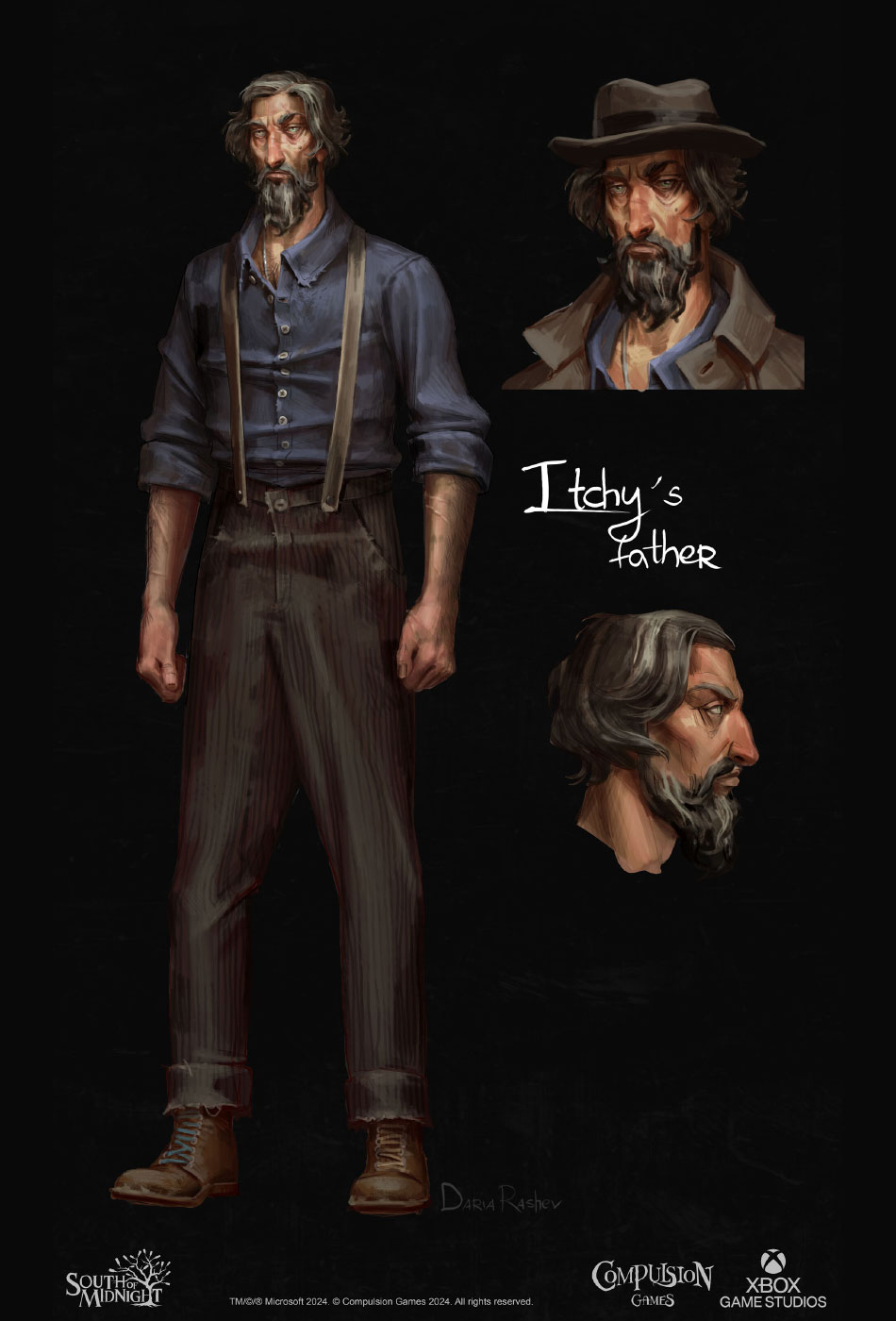 Itchy's Father Concept Art from South of Midnight