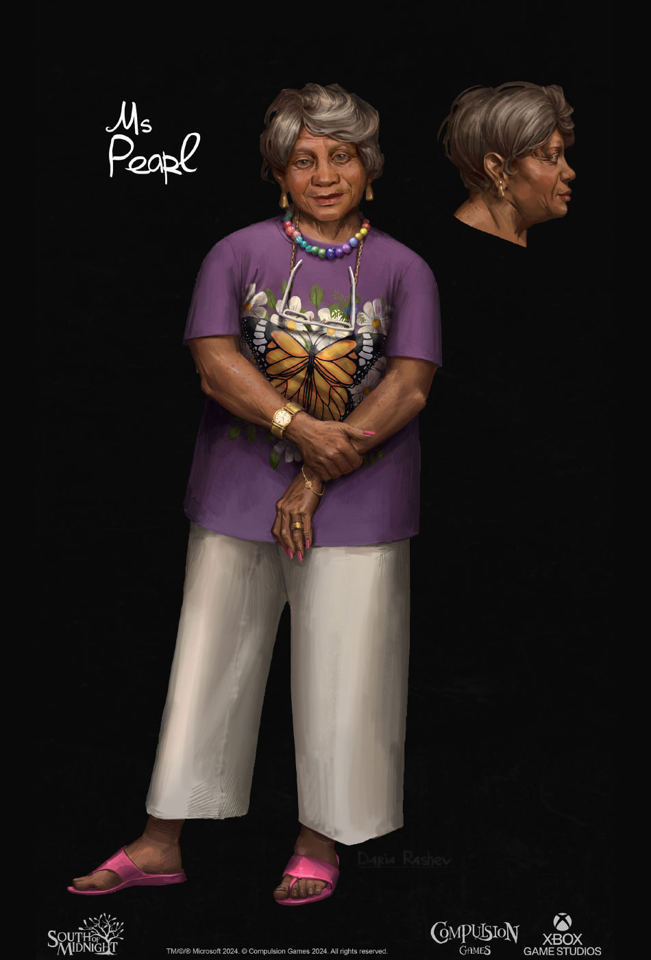 Ms. Pearl Concept Art from South of Midnight