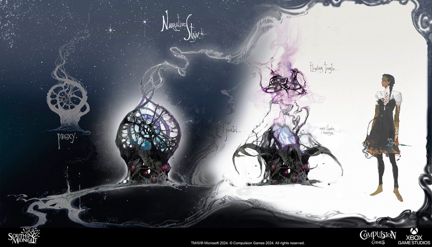 Narrative Stain Concept Art from South of Midnight