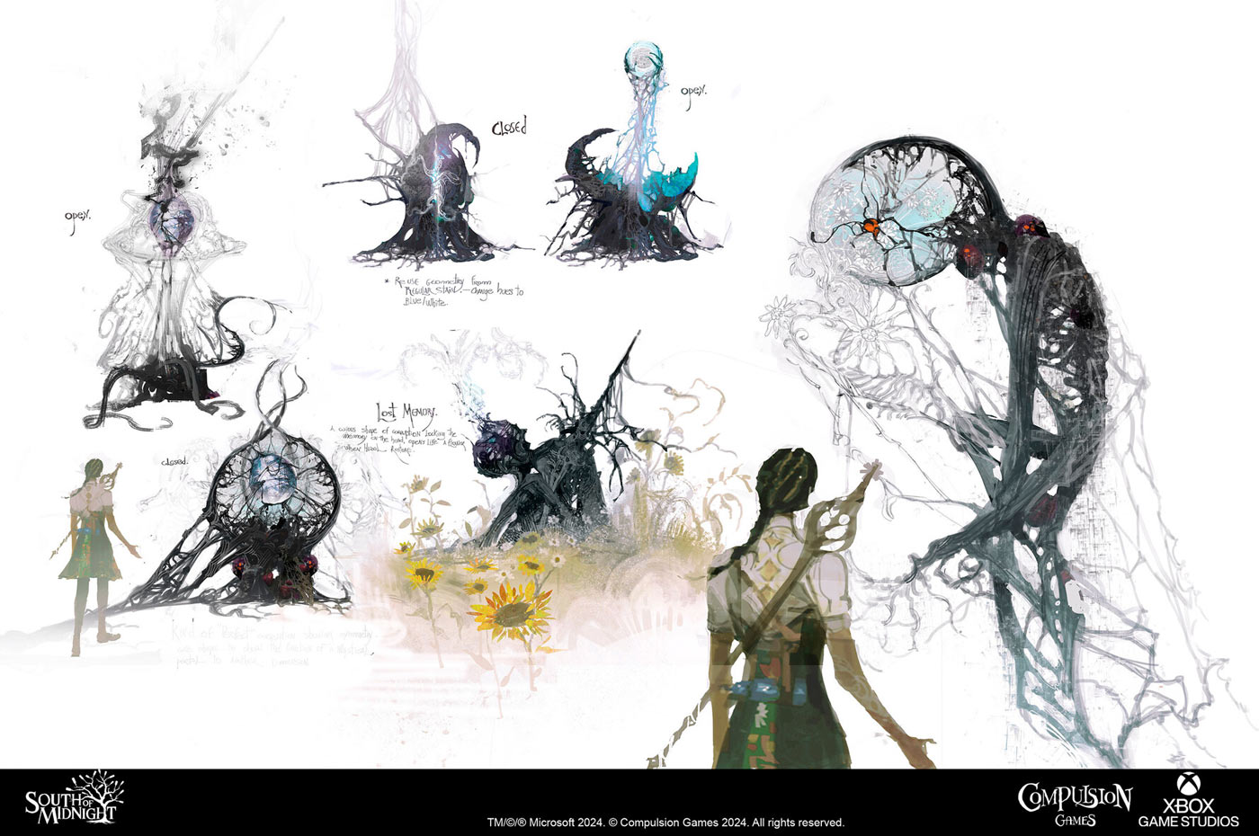 Narrative Stain Sketches from South of Midnight