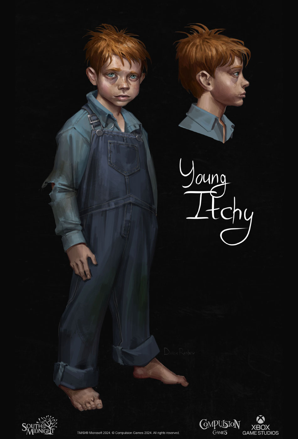 Young Itchy Concept Art from South of Midnight