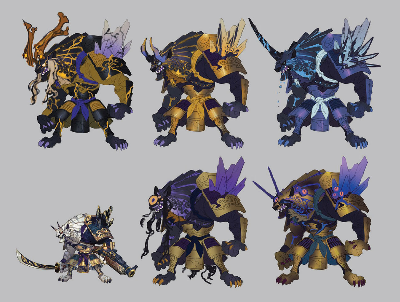 Ashen Beast Ishimaru Concept Artwork from Sakuna: Of Rice and Ruin