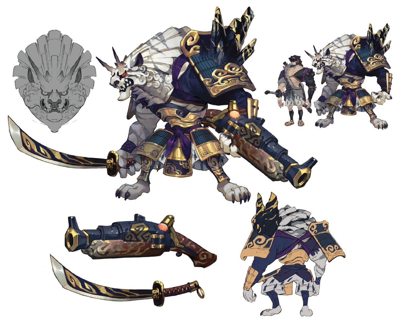 Ashen Beast Ishimaru Concept Art from Sakuna: Of Rice and Ruin