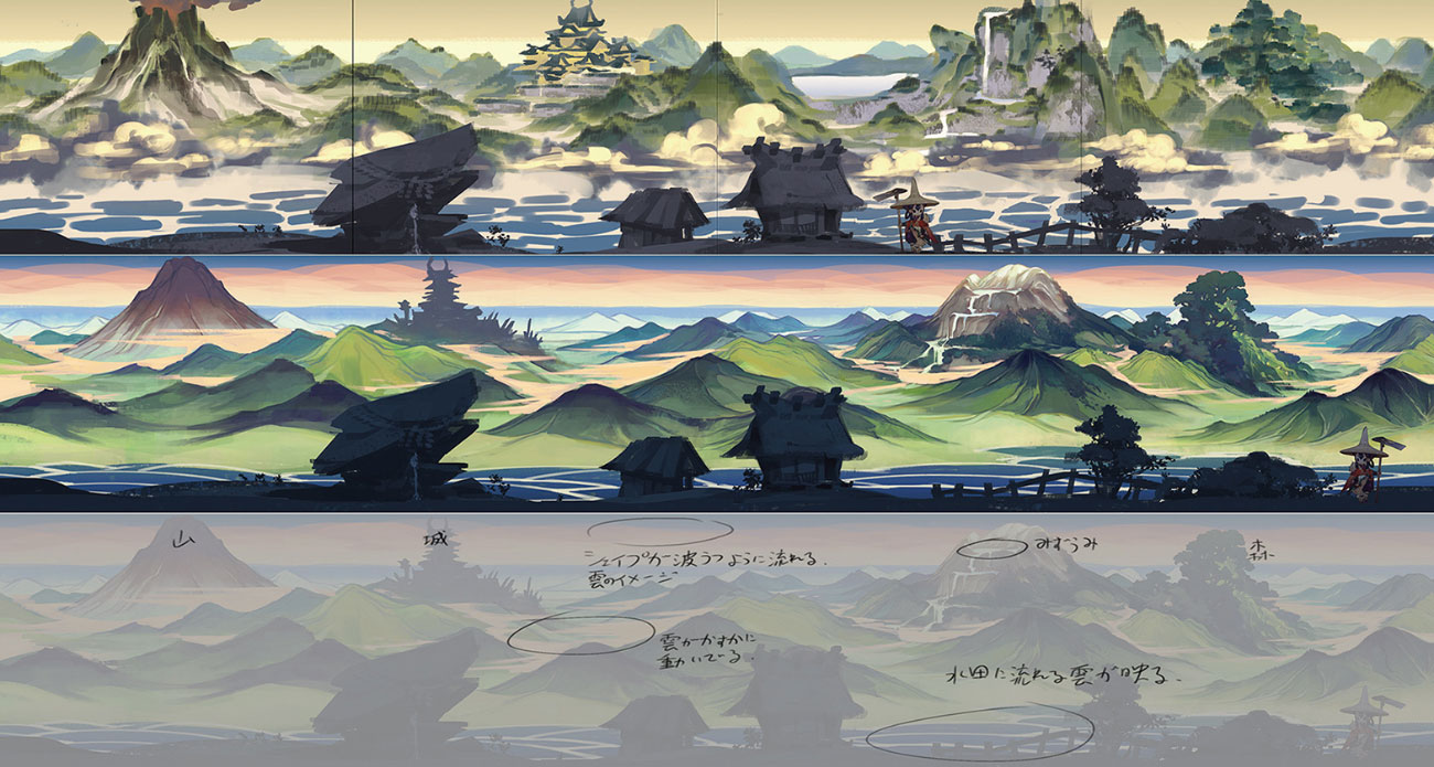 Background Concept Art from Sakuna: Of Rice and Ruin