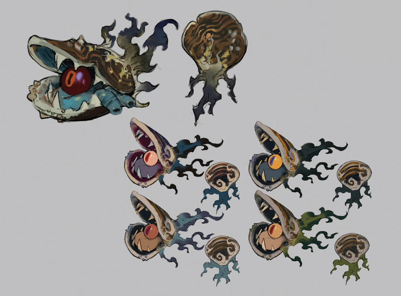 Clam Concept Artwork from Sakuna: Of Rice and Ruin
