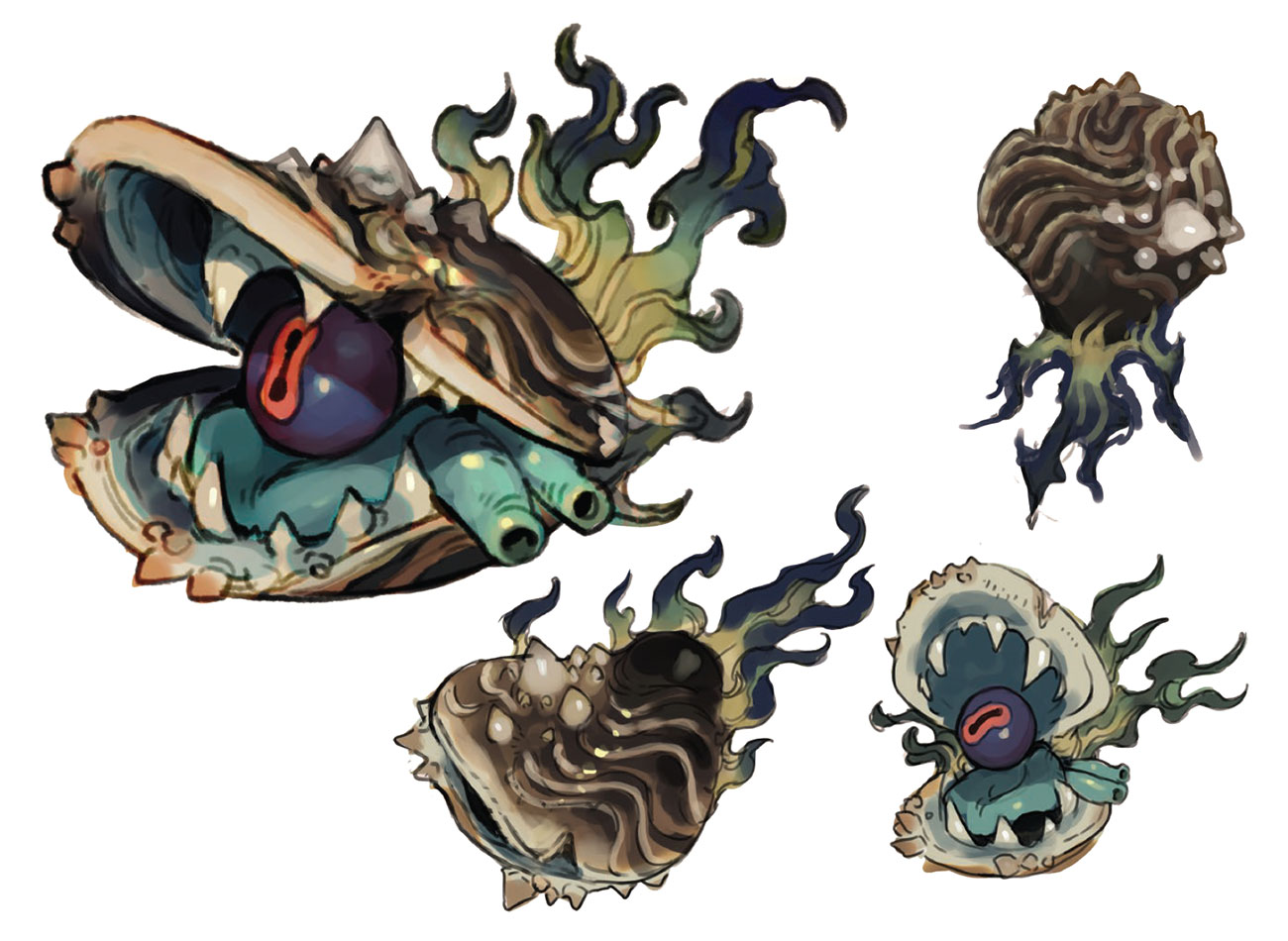 Clam Concept Art from Sakuna: Of Rice and Ruin