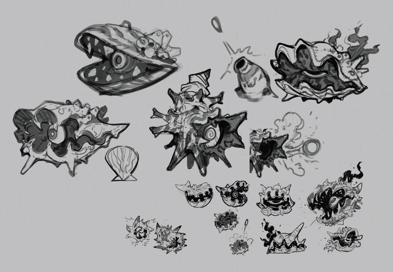 Clam Sketches from Sakuna: Of Rice and Ruin