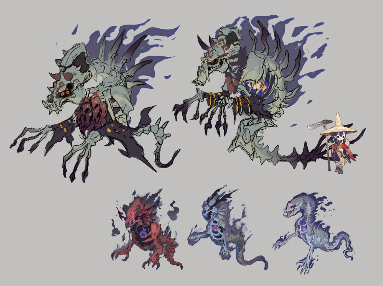 Homusubi Specter Concept Artwork from Sakuna: Of Rice and Ruin
