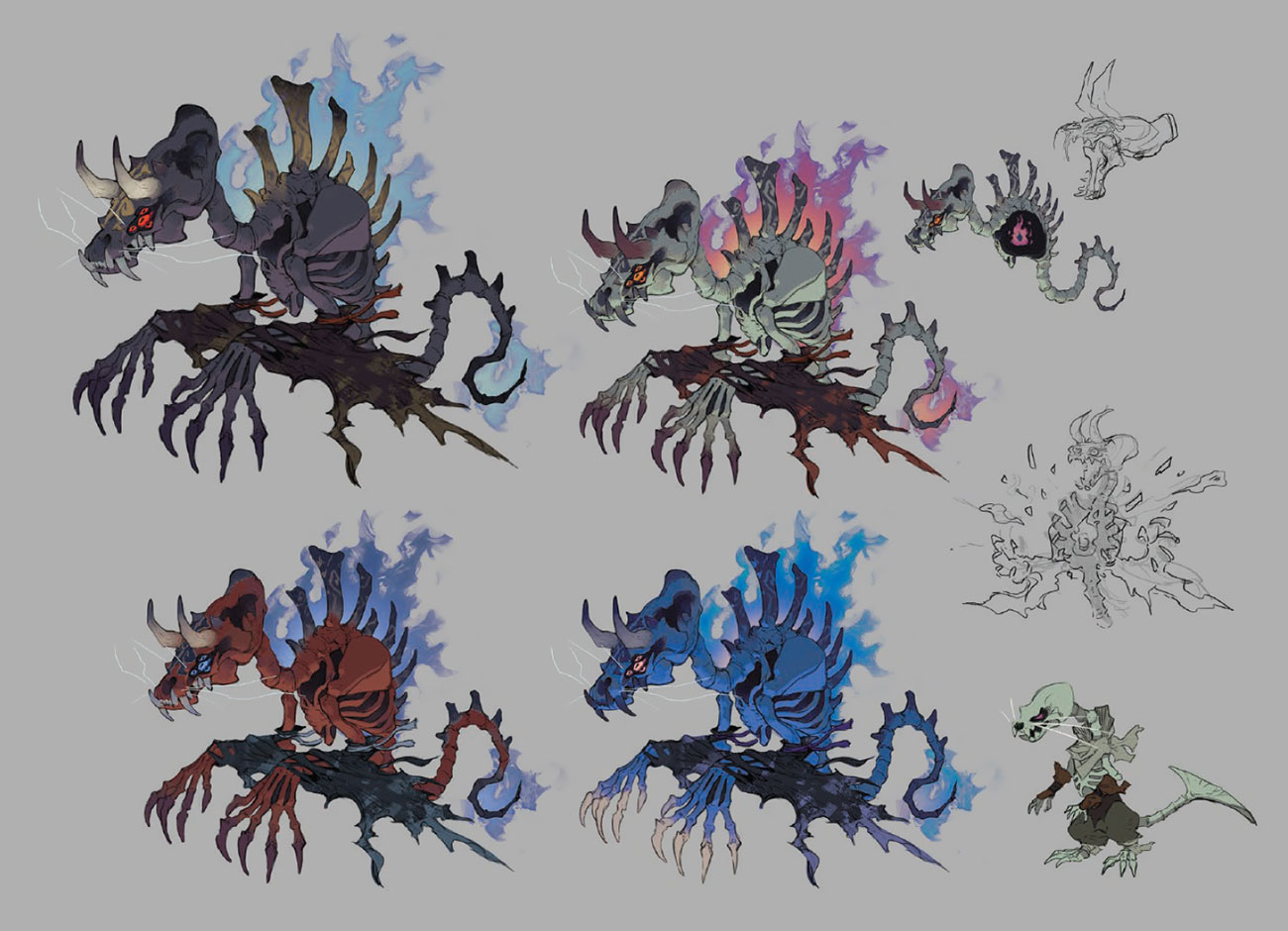 Homusubi Specter Concepts from Sakuna: Of Rice and Ruin