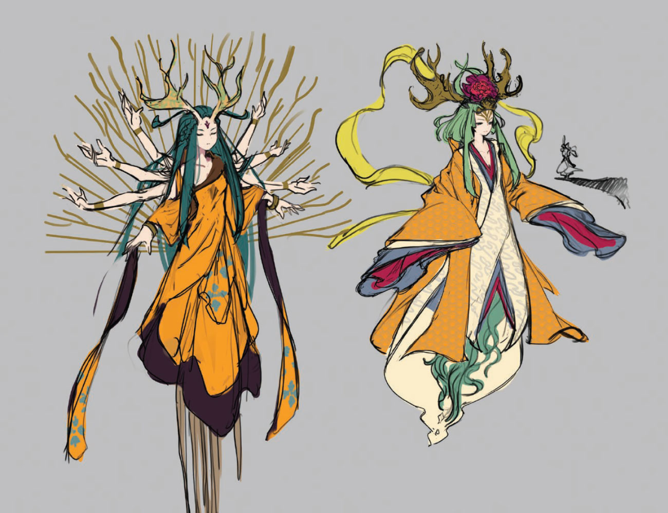 Kamuhitsuki Concept Artwork from Sakuna: Of Rice and Ruin