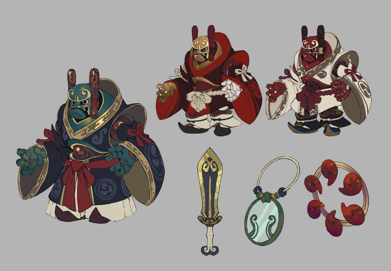 Mechanical Warriors Concept Artwork from Sakuna: Of Rice and Ruin