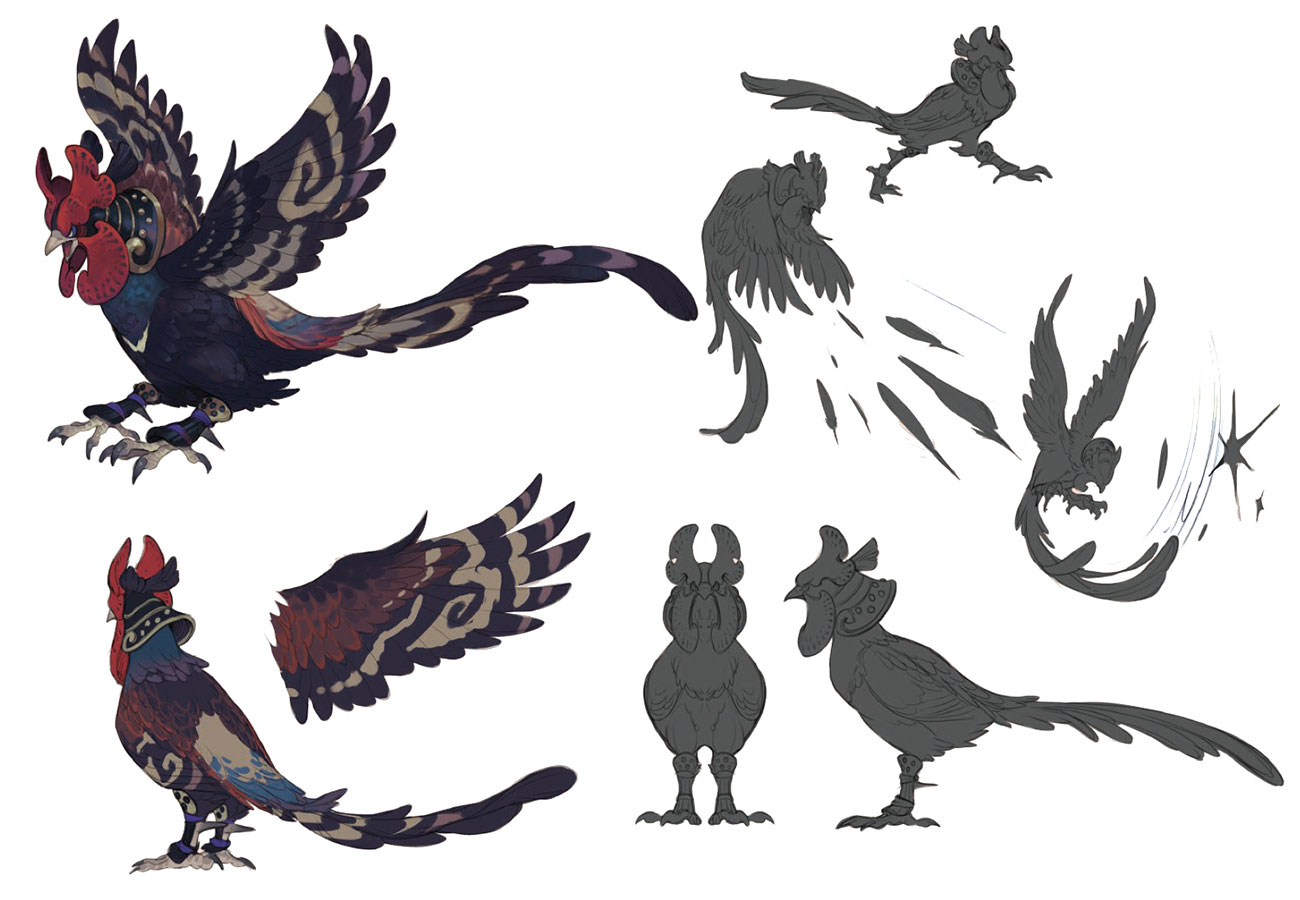 Pheasant Concept Art from Sakuna: Of Rice and Ruin