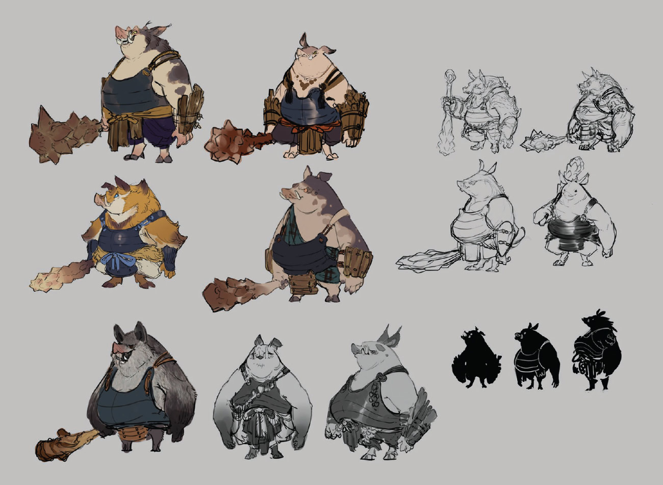 Pig Concept Artwork from Sakuna: Of Rice and Ruin