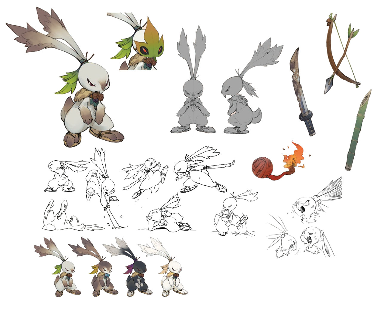 Rabbit Concept Art from Sakuna: Of Rice and Ruin
