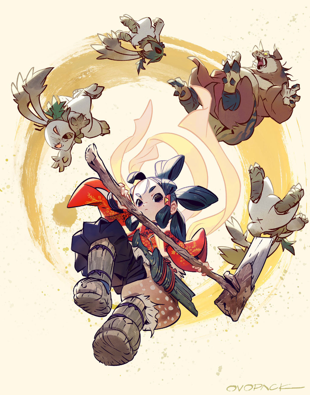 Sakuna and Demons Art from Sakuna: Of Rice and Ruin