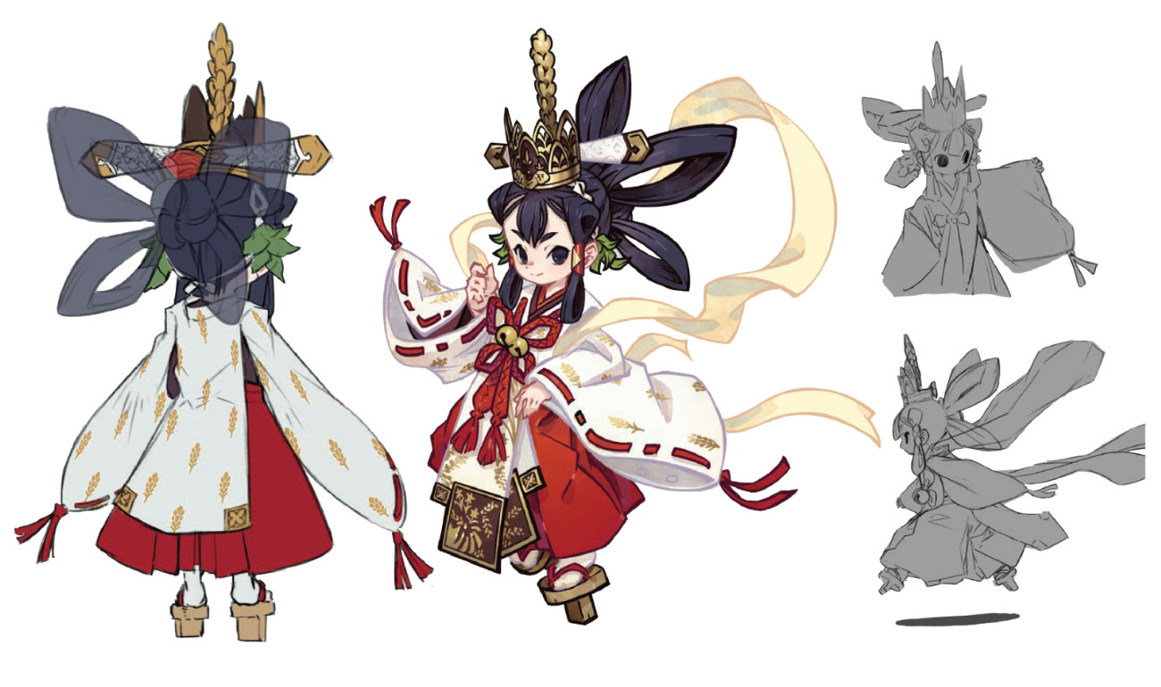 Sakuna Divine Outfit Art from Sakuna: Of Rice and Ruin