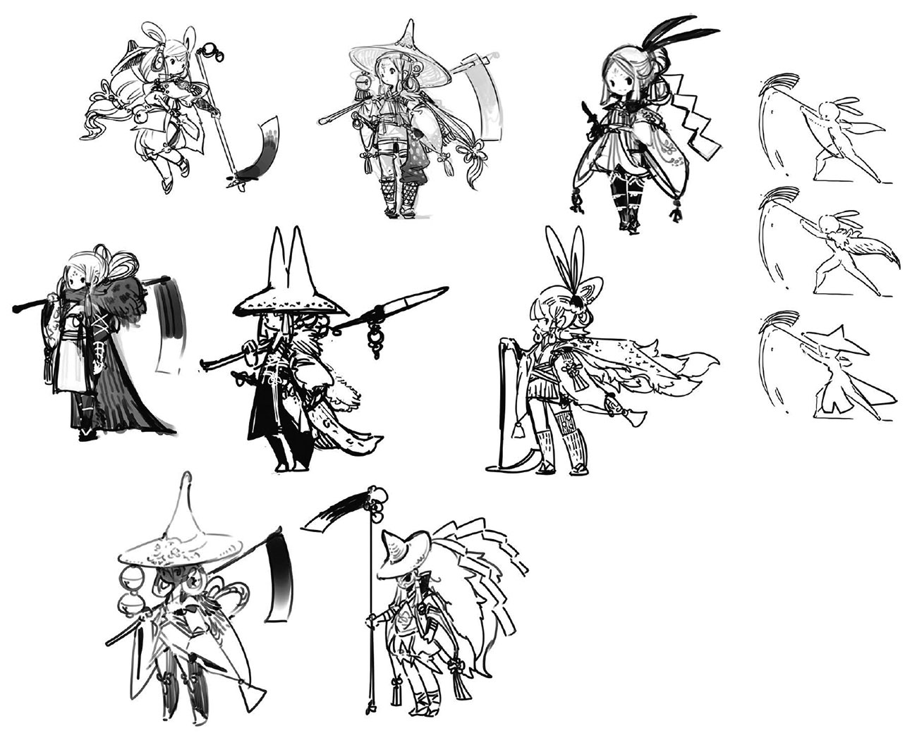Sakuna Rough Sketches from Sakuna: Of Rice and Ruin