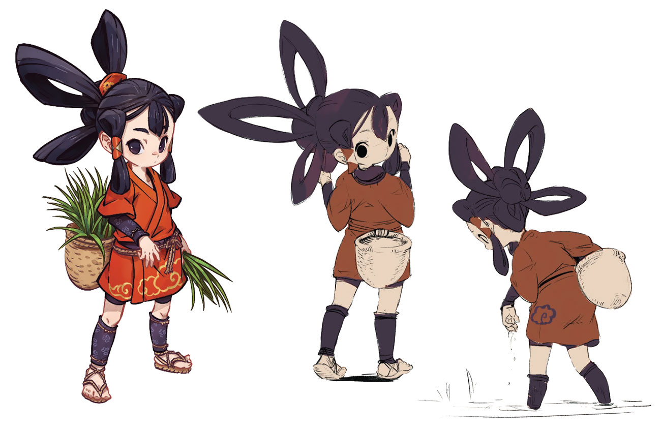 Sakuna Working Clothes Art from Sakuna: Of Rice and Ruin