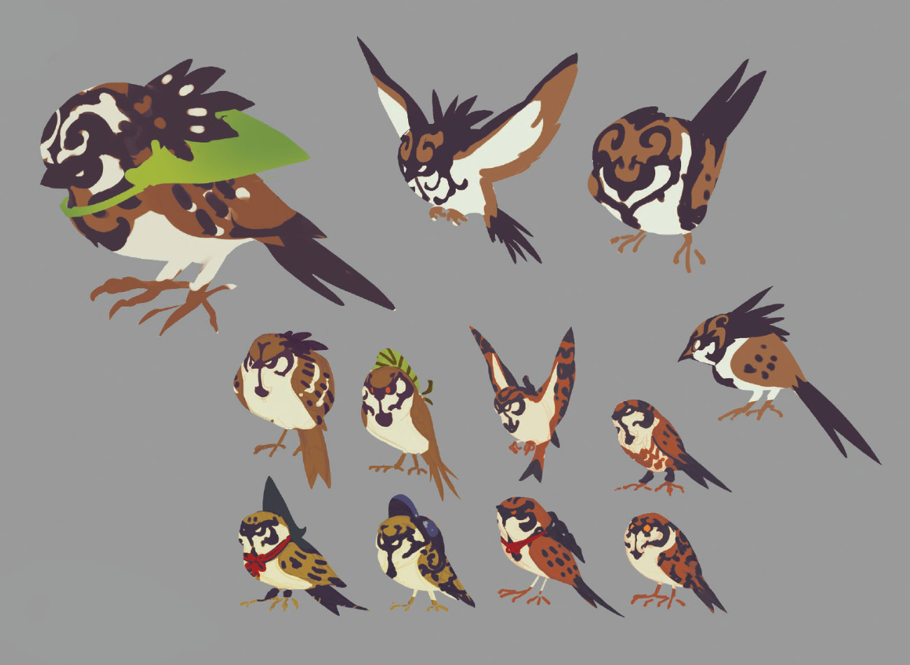 Sparrow Concept Artwork from Sakuna: Of Rice and Ruin