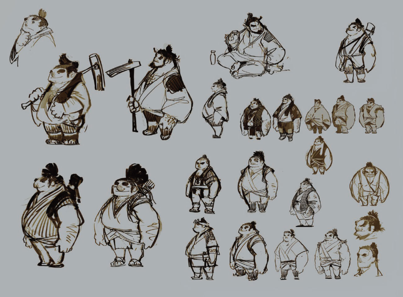 Tauemon Rough Sketches from Sakuna: Of Rice and Ruin