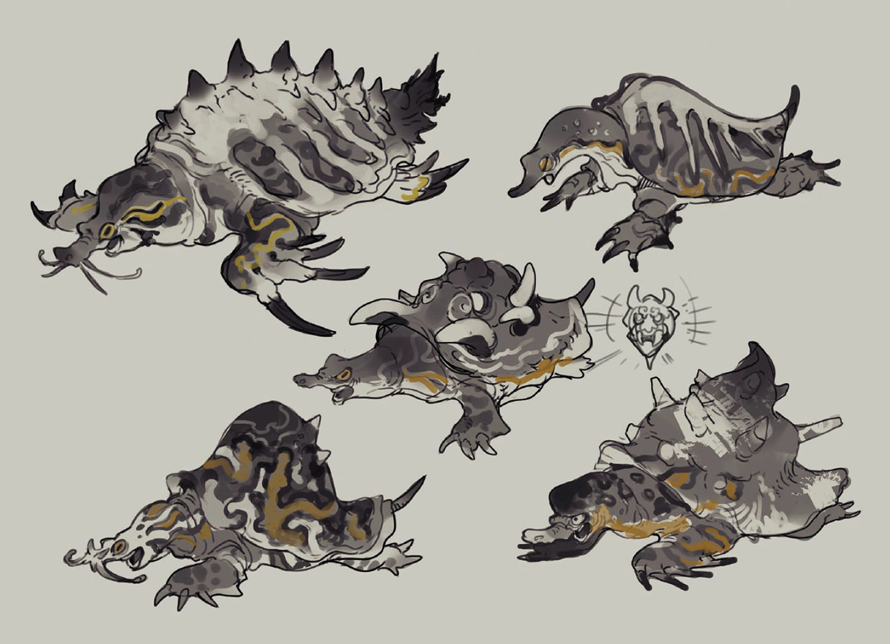 Turtle Concept Artwork from Sakuna: Of Rice and Ruin