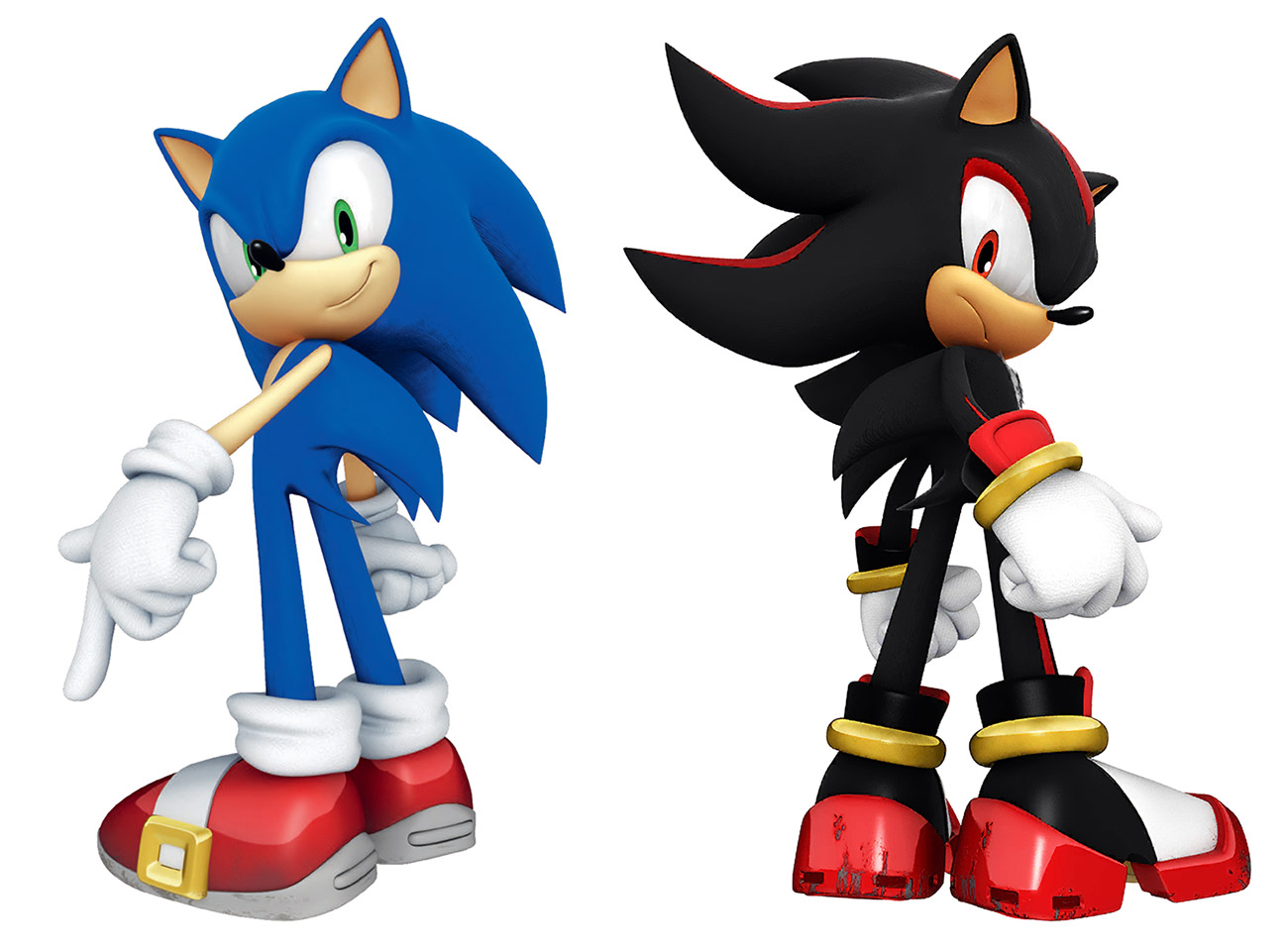 Early Sonic and Shadow Art from Sonic X Shadow Generations