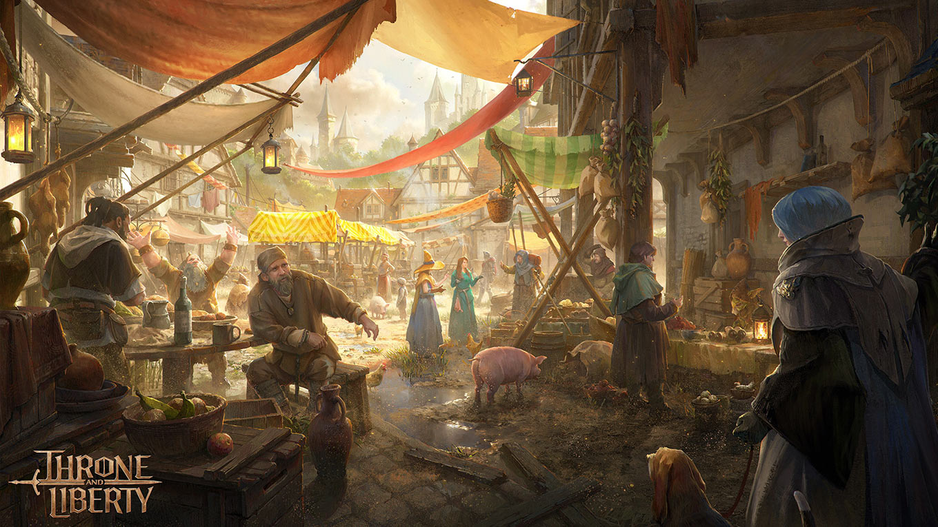 Market Area Art from Throne and Liberty