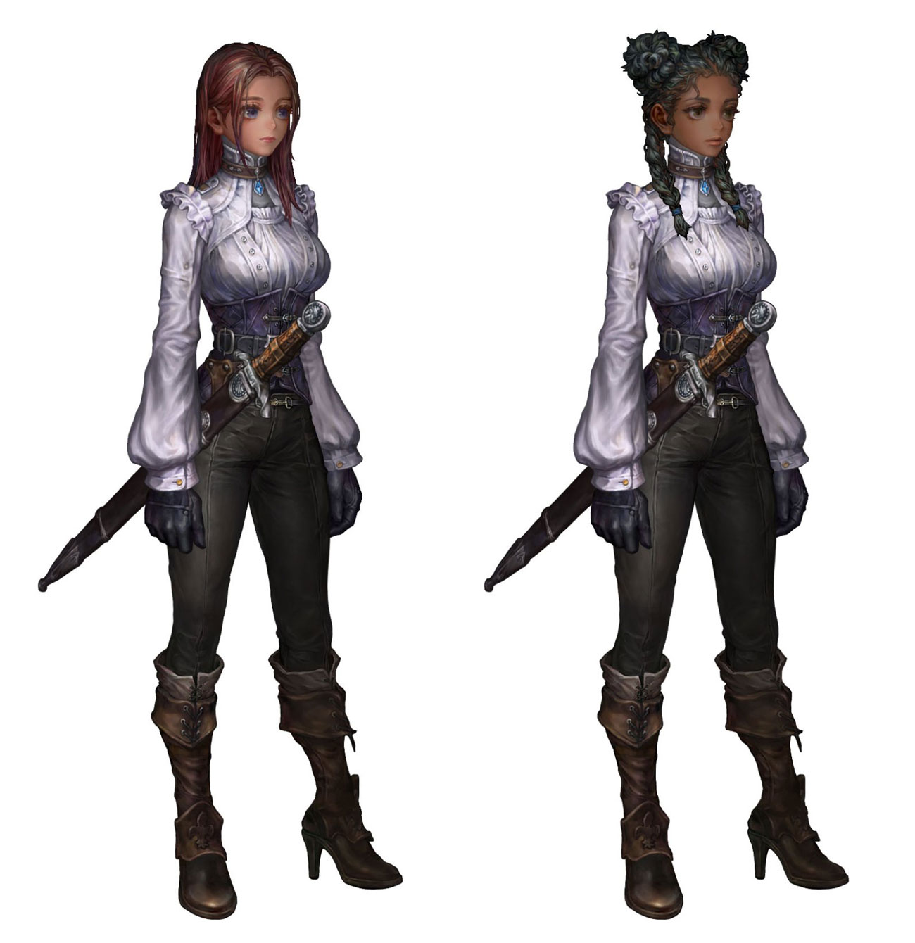 Player Female Concepts from ASTRA: Knights of Veda