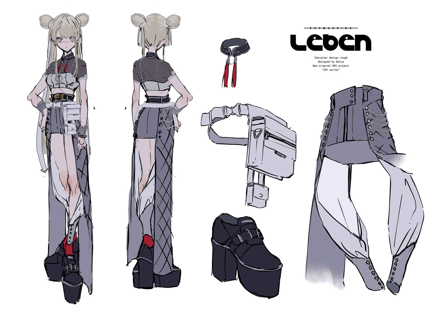 Leben Distel Casual Concept Art from Crymachina