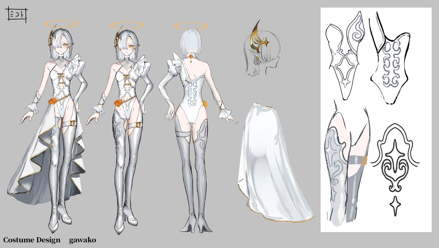 Mikoto Sengiku Wedding Dress Art from Crymachina