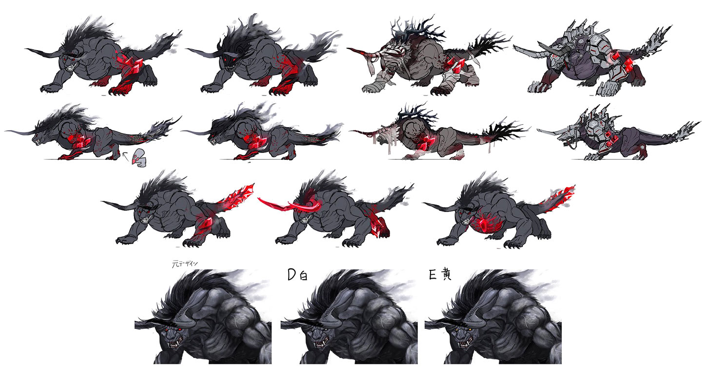Behemoth Concept Artwork from Dissidia Duellum Final Fantasy