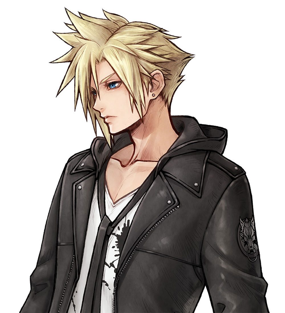 Cloud Strife Modern Portrait Art from Dissidia Duellum Final Fantasy