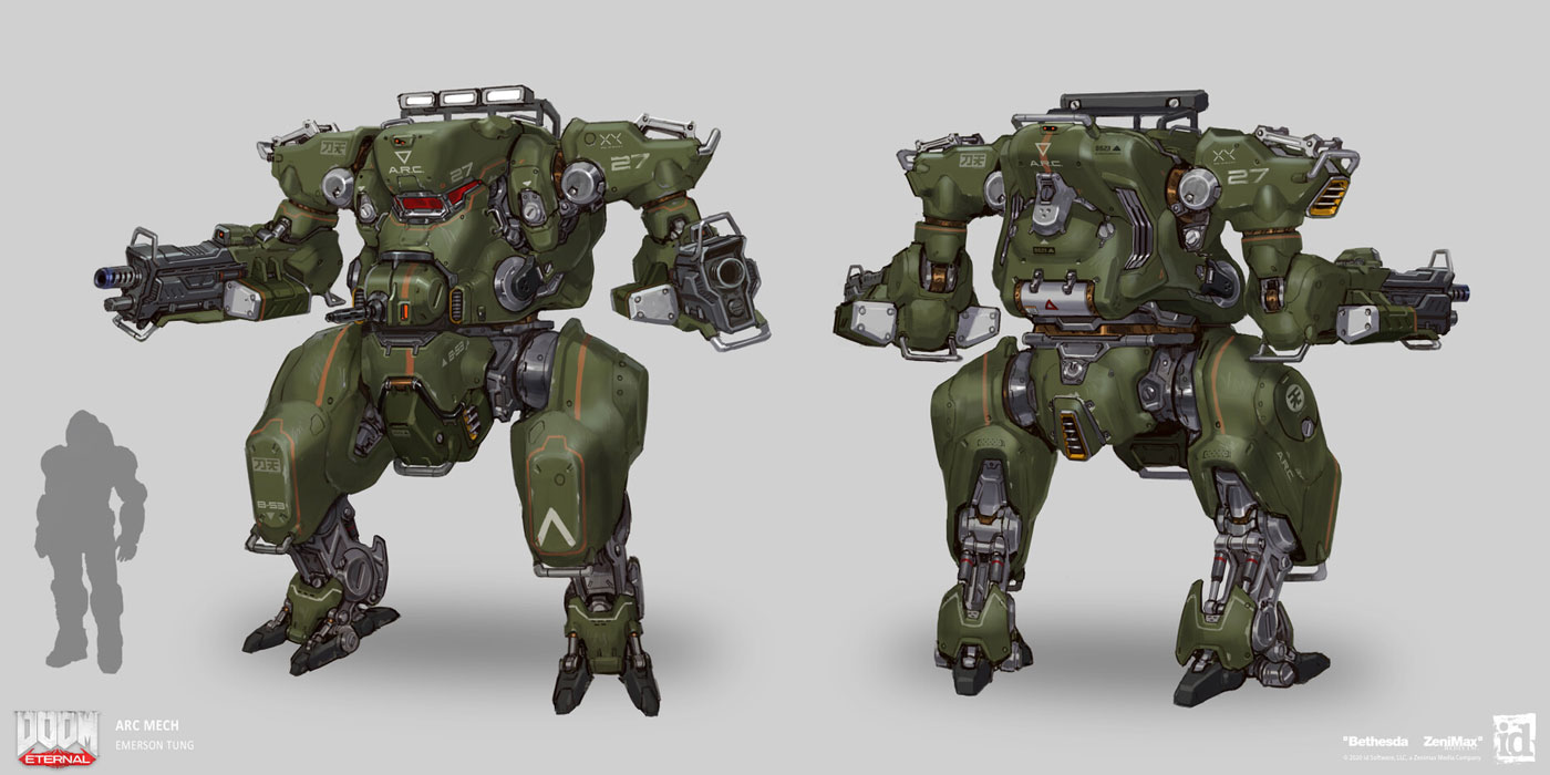 ARC Mech Art from Doom Eternal