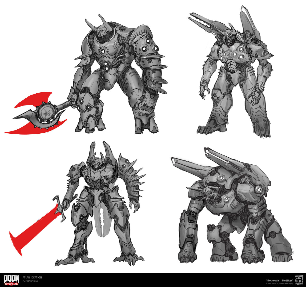 Atlan Mech Concepts from Doom Eternal