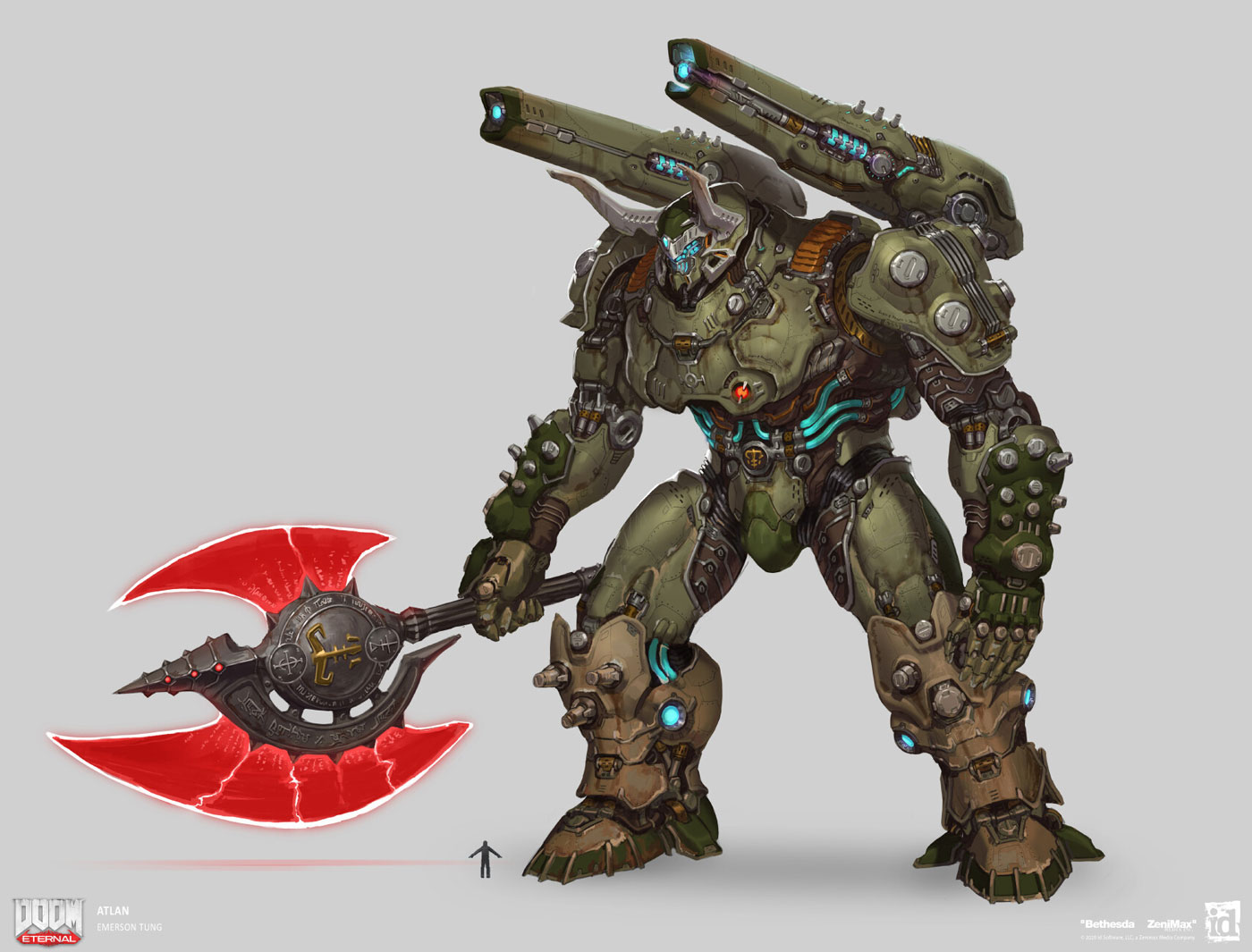 Atlan Mech Art from Doom Eternal