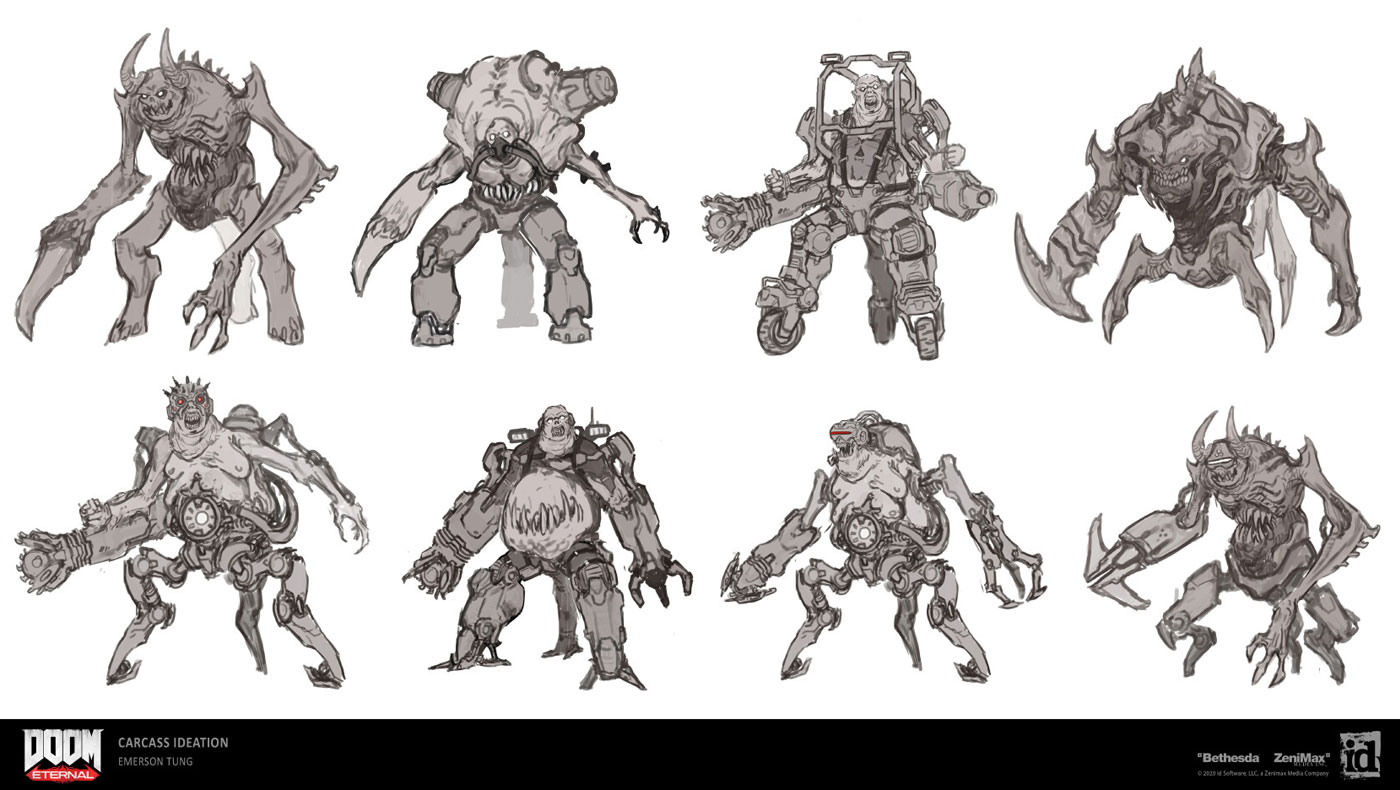 Carcass Sketches from Doom Eternal