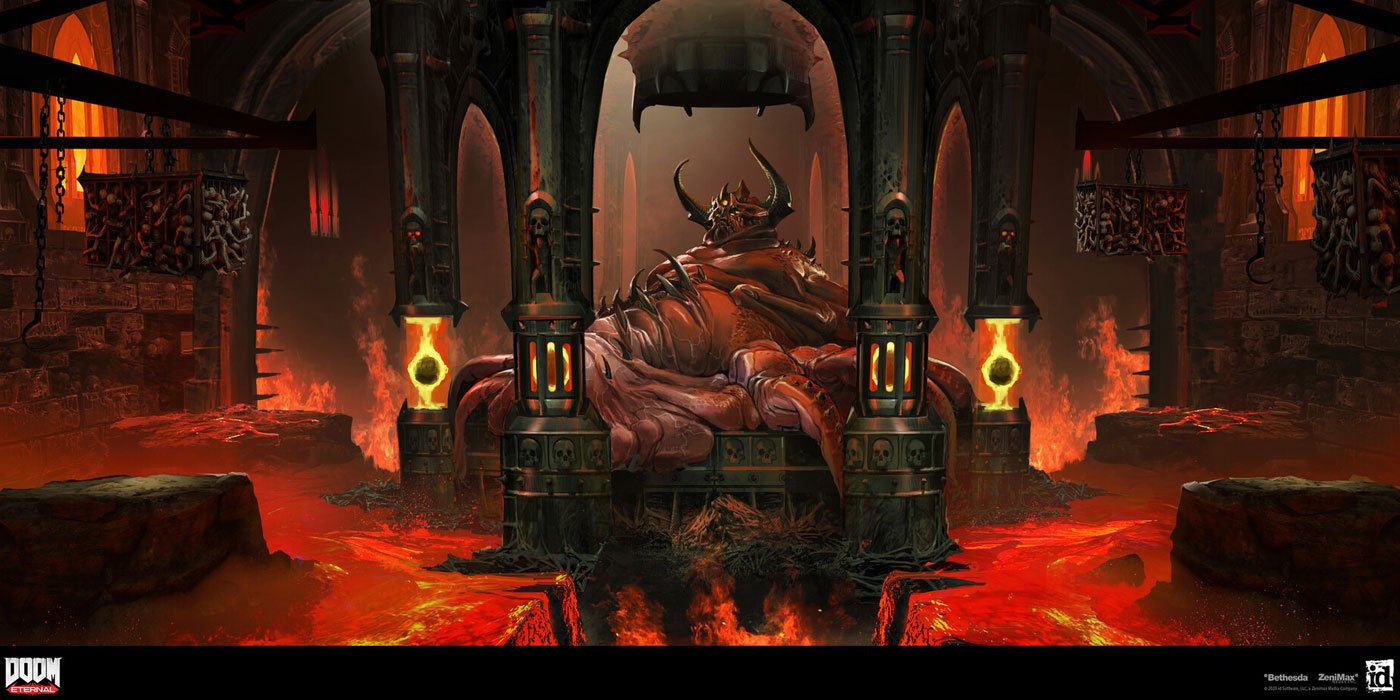 Controller Demon Art from Doom Eternal