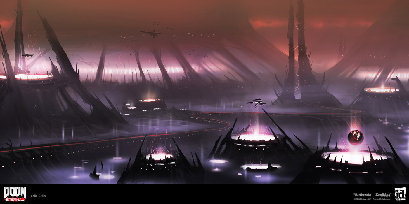 Future Hell Art from Doom Eternal