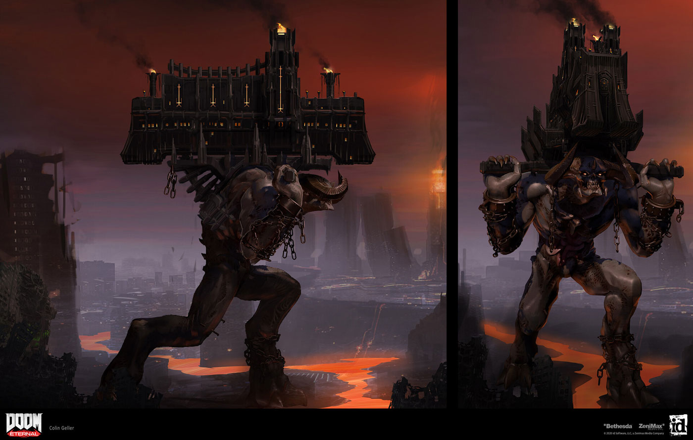 Hell Barge Art from Doom Eternal