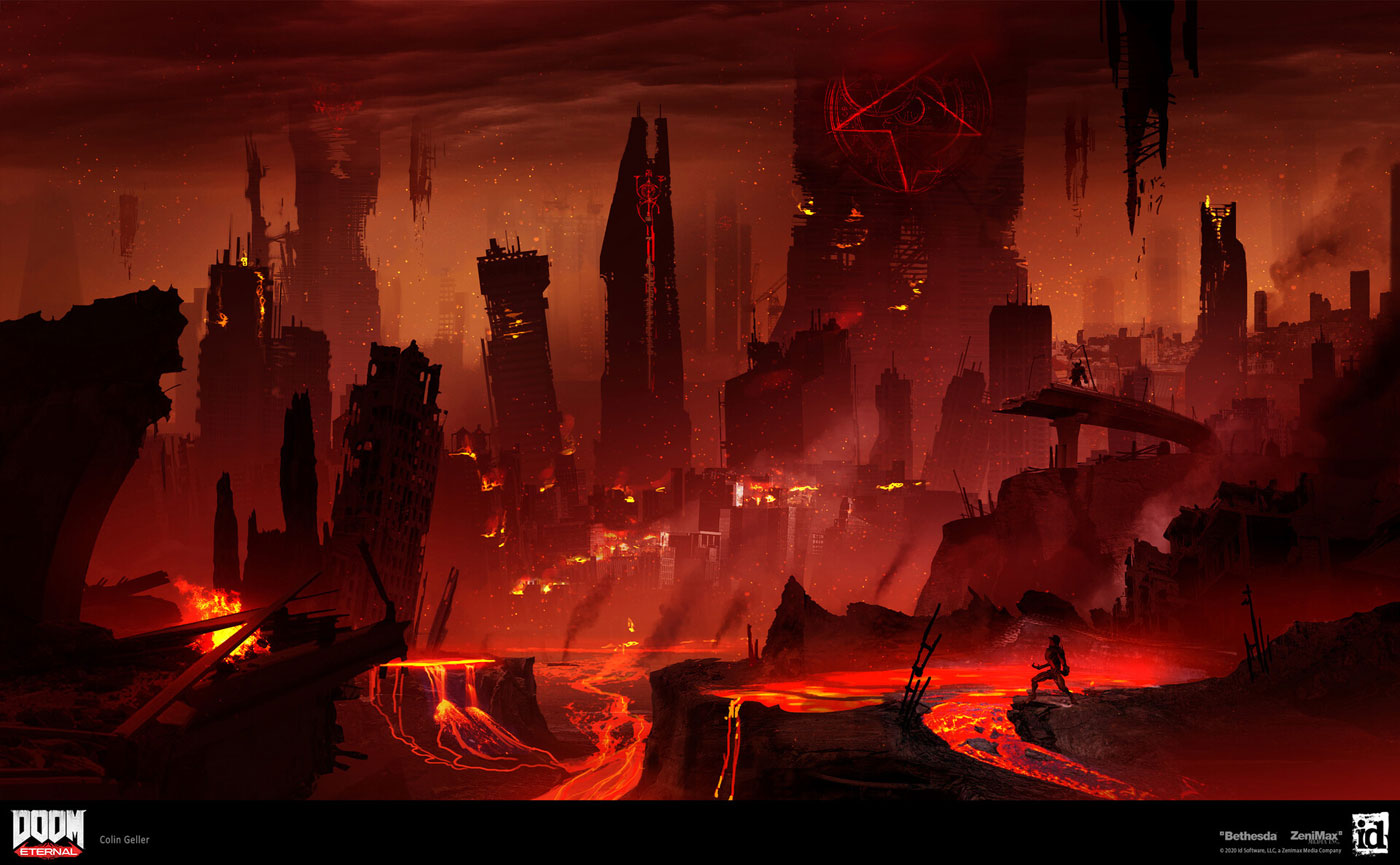 Hell on Earth Art from Doom Eternal