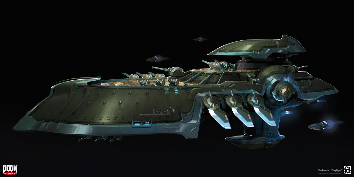 Sentinel Battleship Art from Doom Eternal