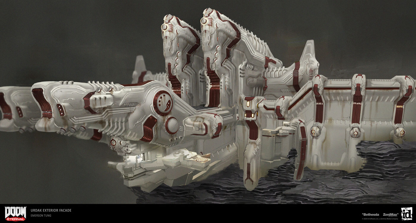 Urdak Exterior Facade Art from Doom Eternal