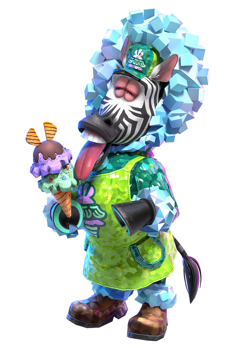 Zebra Art from Donkey Kong Bananza